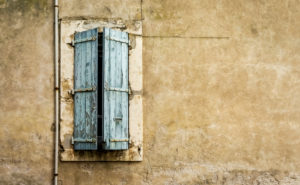 Old wood shutter in Nissan lez Enserune Old wood shutter in Nissan lez Enserune